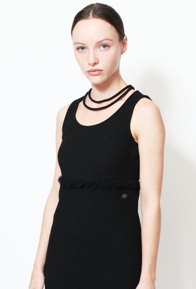 Chanel Frayed Bouclé Collier Dress - 2