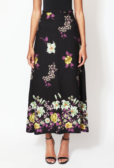 Floral Print Maxi Skirt - 2