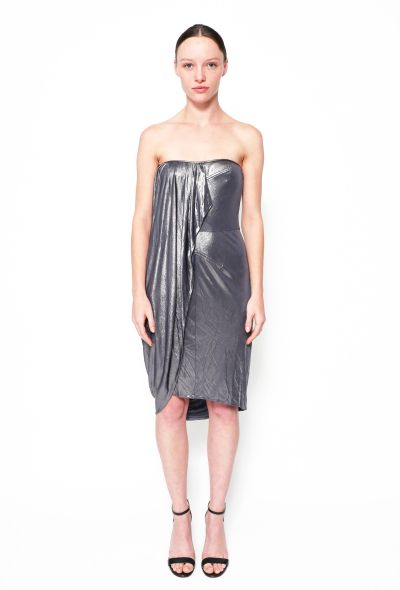 Dior Resort 2007 Draped Metallic Dress - 1