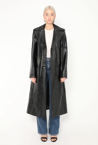 Courrèges 2024 Vinyl Buckle Trench Coat - 2