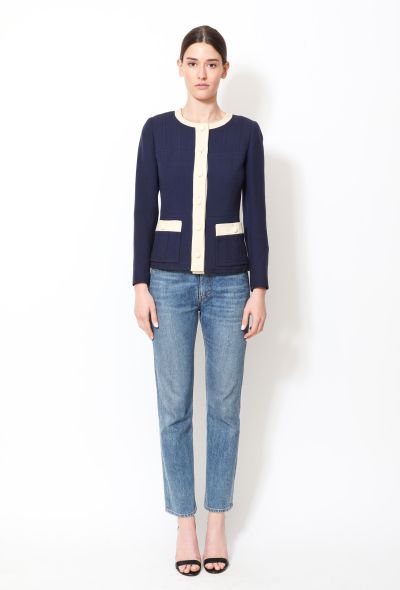 Jean Patou '60s Bicolor Tailored Piqué Jacket - 1