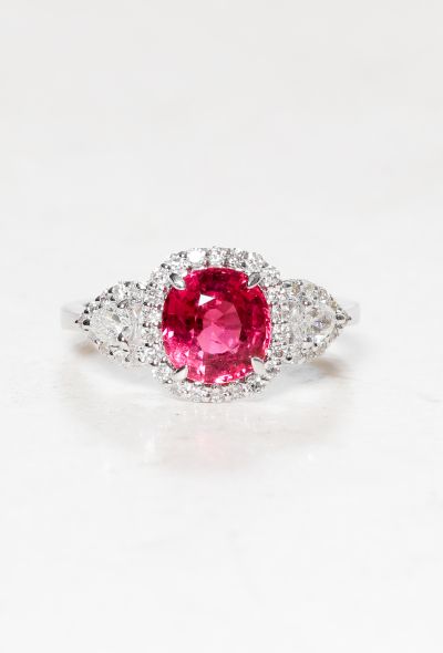 Modern Fine Jewelry 18k Gold, Pink Tourmaline & Diamond Ring - 1