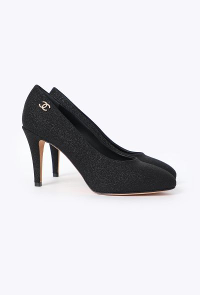 Chanel 2024 Iridescent 'CC' Toile Pumps - 2