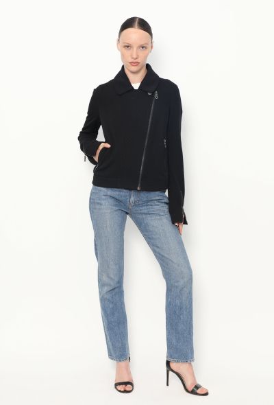 Chanel Quilted 'CC' Biker Jacket Black - 2