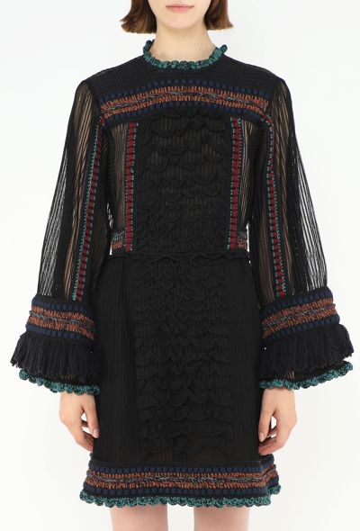 Valentino S/S 2016 Embroidered Silk Dress - 1