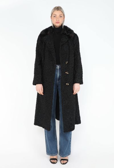 1950s Astrakhan & Mink Fur Coat - 1
