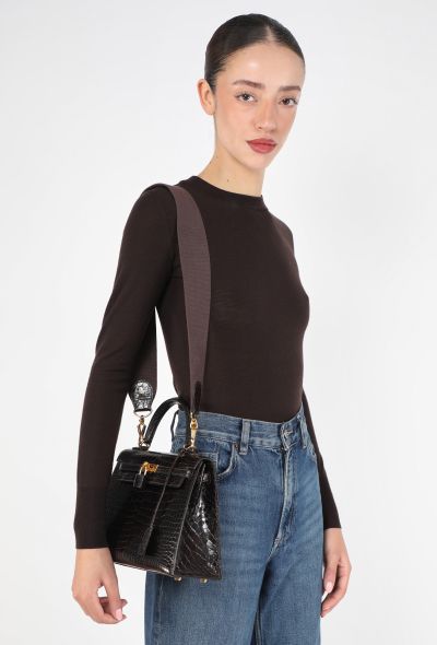 Hermès Dark Brown Porosus Kelly Sellier 25, 1998 - 2