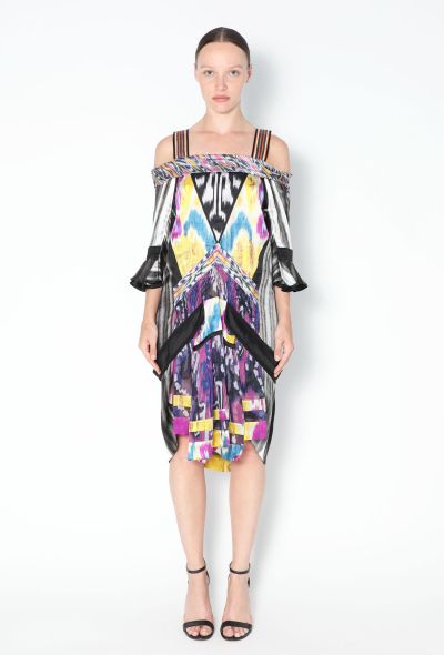 Balenciaga Off-Shoulder Ikat Dress – F/W 2007 - 1