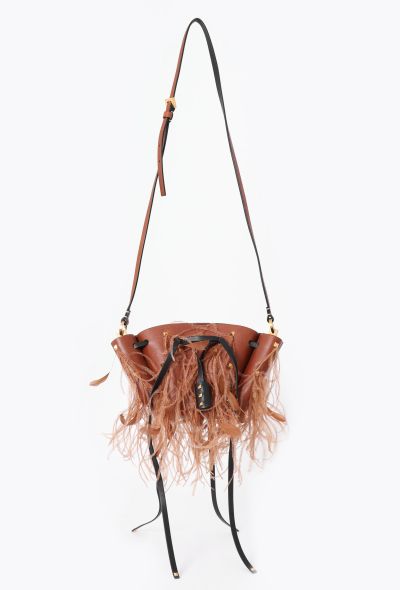 Valentino S/S 2019 Rockstud & Feather Small Bucket Bag - 1