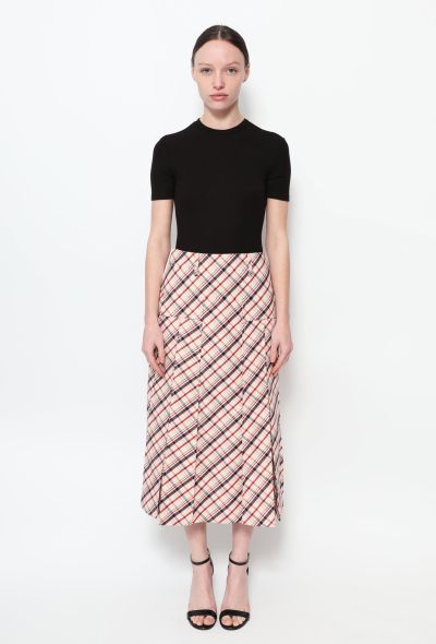Prada Resort 2020 Plaid Pleated Skirt - 1