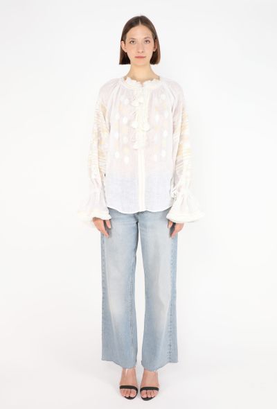 Vita Kin Embroidered Linen Tassel Top - 2