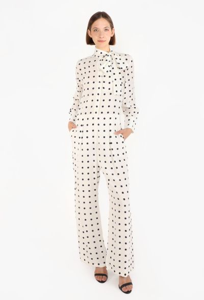 Valentino Polka Dot Lavallière Jumpsuit, 2023 - 1