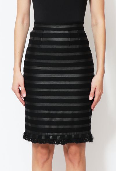Chanel Striped Cashmere Skirt - 2
