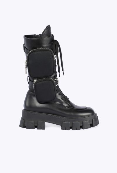 Prada Monolith Zip Pocket Combat Boots, 2022 - 1