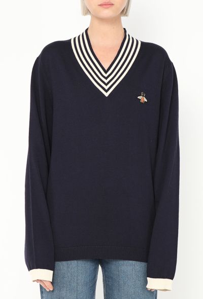 Gucci Marinière Trim Collegiate Sweater - 1