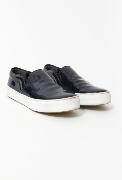 Céline 2014 Patent Slip-On Sneakers Dark blue - 2