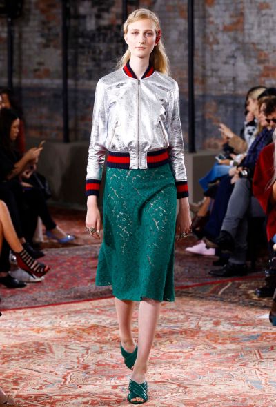 Gucci Resort 2016 Crackled Bomber Jacket - 2
