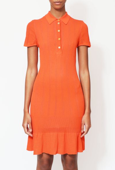 Alaïa 90s Ribbed Polo Dress - 2