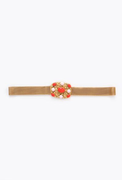Chanel RARE 1997 Gripoix Cabochon Mesh Belt - 2
