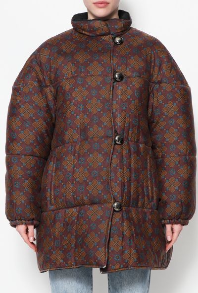 Saint Laurent Vintage Floral Puffer Jacket - 2