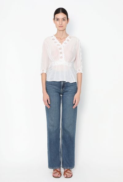 Antique '20s Flared Lace Top - 2