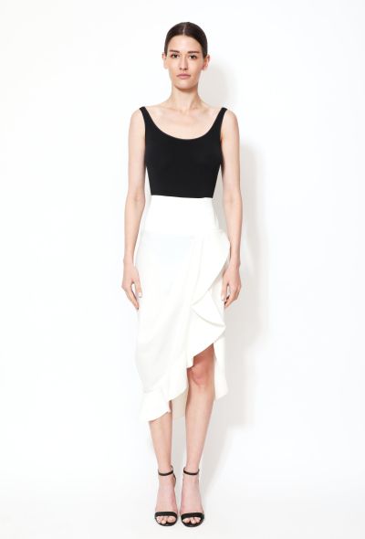 Balenciaga 2013 Draped Flamenco Silk Skirt - 1