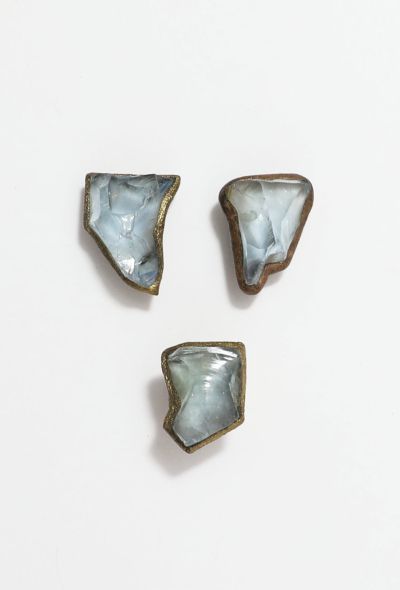 Exquisite Vintage Fantasy Crystal Earrings and Ring Set - 2