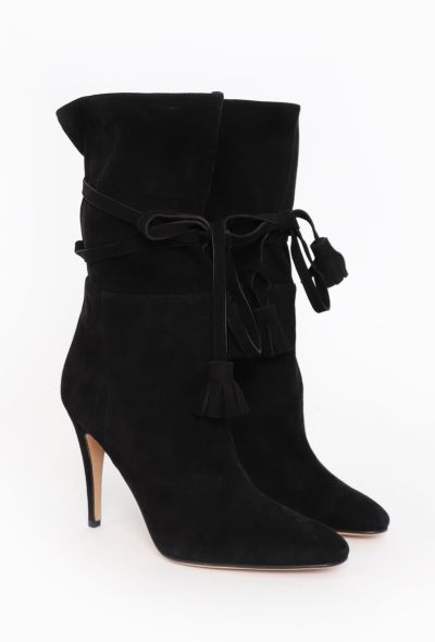 Manolo Blahnik Cavamod Suede Tassel Boots - 2