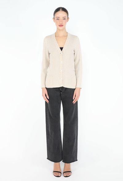 Hermès '70s Tonal Ribbed Cardigan - 2