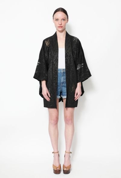 World Treasures Authentic Metallic Jacquard Kimono - 2