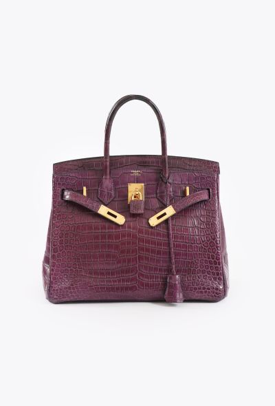 Hermès RARE Matte Améthyste Porosus Birkin 30 - 2