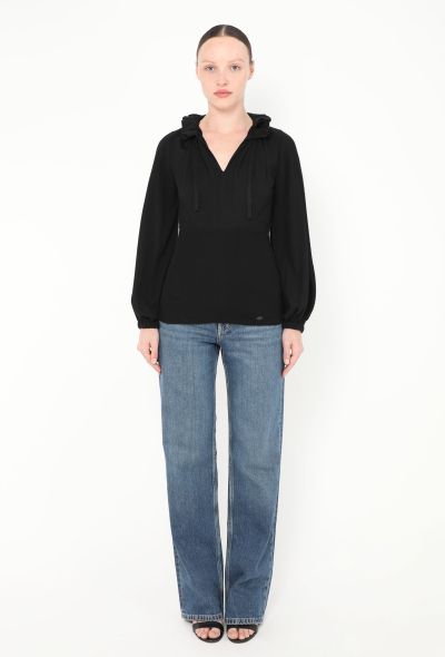Chanel 2006 Ruffled Trim Cashmere Sweater - 2