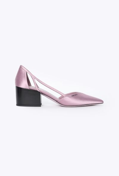 Prada F/W 2024 Cut-Out Satin Heels - 1