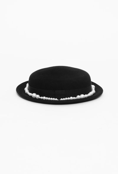 Maison Michel Pearl Felt Hat - 1