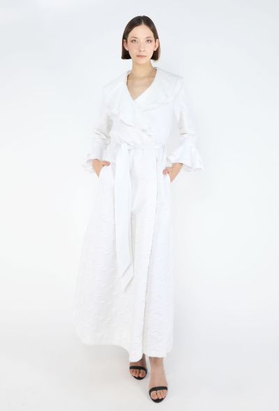Dior Vintage Ruffled Jacquard Night Gown - 1