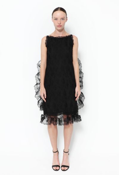 Balenciaga Edition 2008 Black Scalloped Lace Dress - 1