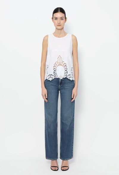 Embroidered Lace Cotton Top - 2