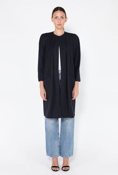 Valentino Pleated Front Wool Coat, 1990s - 1