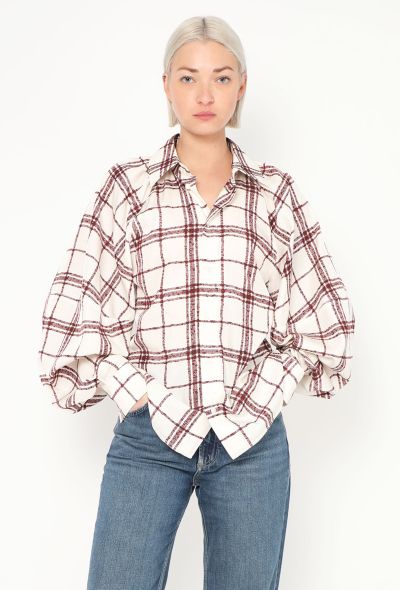 Bottega Veneta 2023 Plaid Silk Shirt - 1
