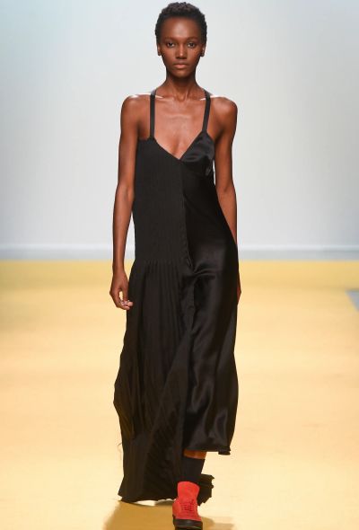 OFF-White F/W 2016 Asymmetrical Satin Dress - 2