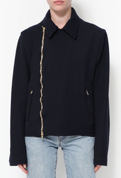 Céline Ribbed Twill Zip Jacket - 1