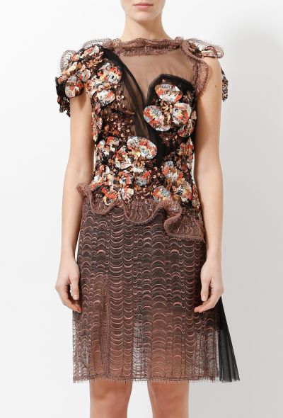 Rodarte Tulle Floral Embroidered Dress - 2