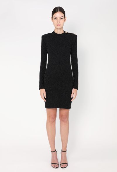 Balmain Iridescent Embossed Trim Dress - 2