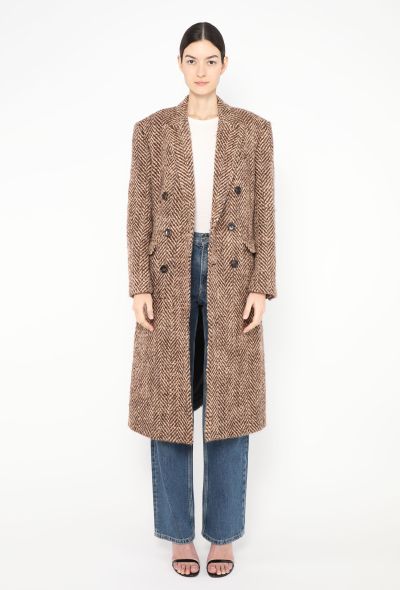 Céline F/W 2021 Herringbone Wool Coat - 1