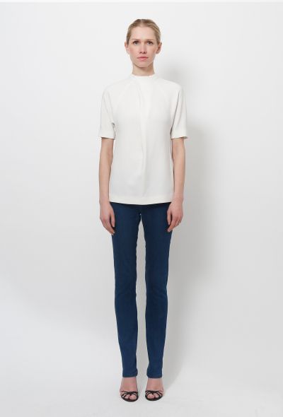 Balenciaga 2011 Draped Collar Top - 1