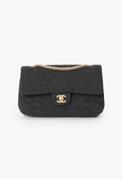 Chanel Grey Jersey Medium Timeless Bag - 1