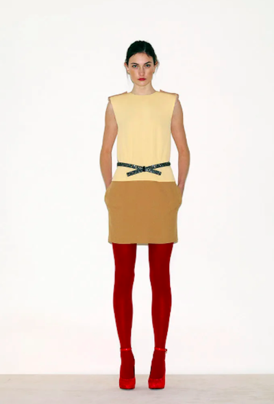 Céline Pre-Fall 2010 Tonal Silk Dress - 2