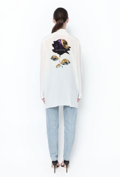 Valentino F/W 2019 Galaxy Rose Lavallière Blouse - 1