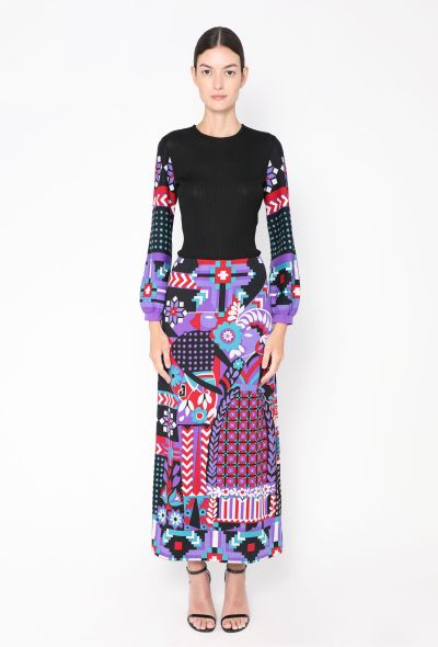Lanvin '70s Graphic Ribbed Dress - 1