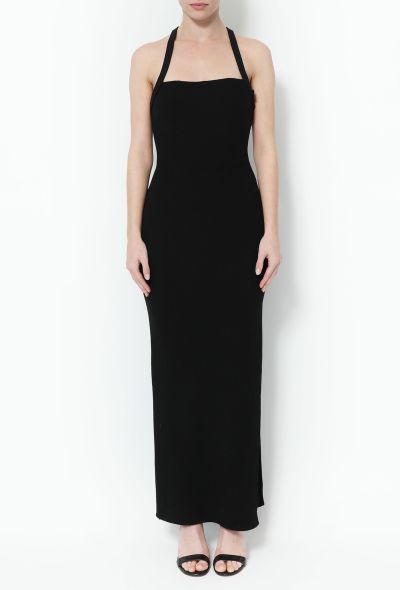 Gianni Versace Vintage Black Crêpe Halter Bustier Dress – Spring 1993 - 2